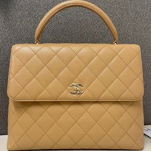 Chanel Kelly Handbag Caviar Leather